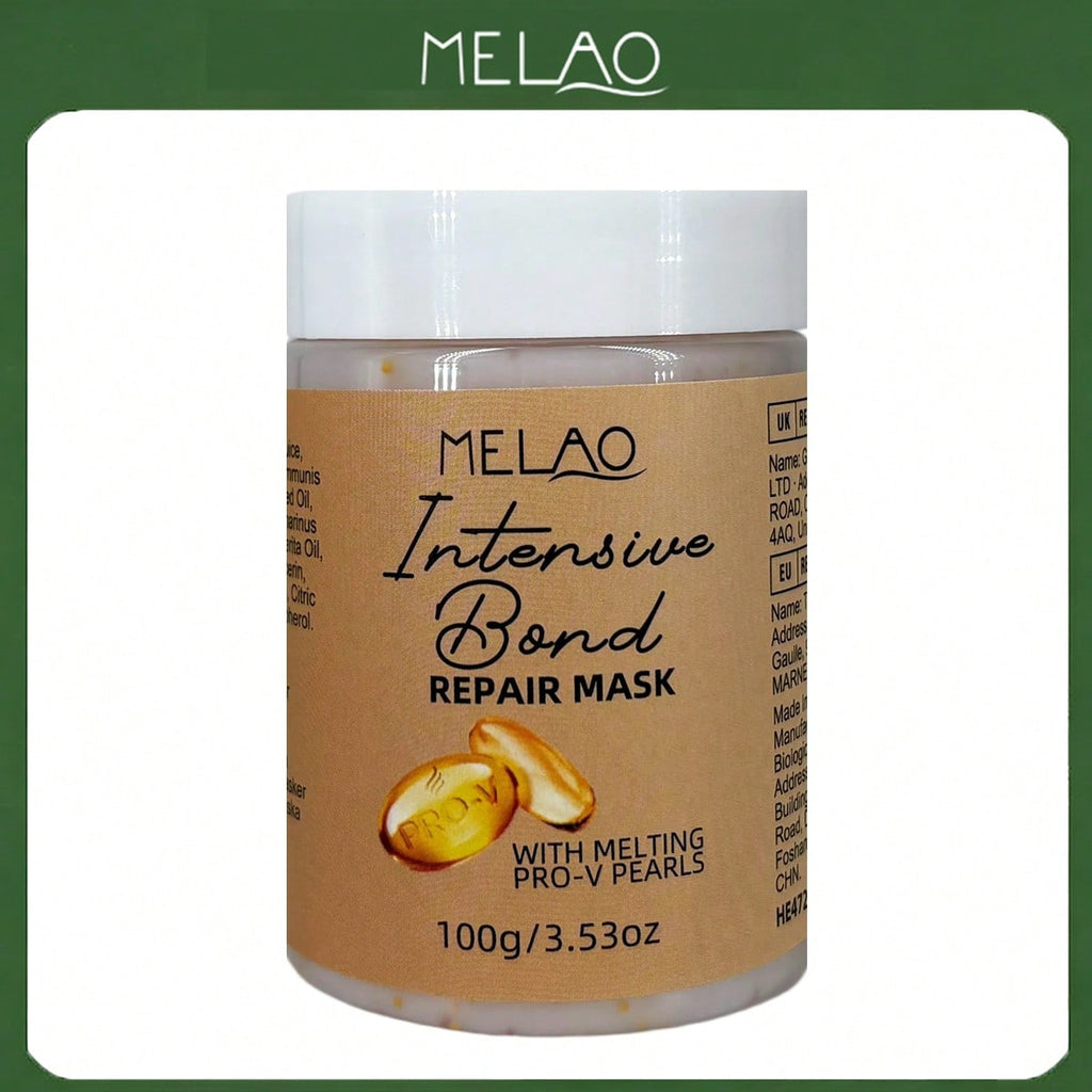 Bond Repair Hair Mask, MELAO Intensive Bond Repair Hair Mask with Melting PRO-V Pearls, for Damaged & Weak Hair, Strengthens & Restores Hair Bonds, Deep Conditioning Treatment, Repairs Split Ends, Adds Shine & Softness