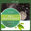 Tea Tree & Mint Shampoo Bar, MELAO Solid Shampoo Bar for Dandruff & Itchy Scalp, with Natural Tea Tree & Mint, Deep Cleansing, Refreshing, for Oily Scalp, 90g/3.17oz