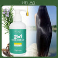 Castor Rosemary 2 in 1 Hair Cream, MELAO Deep Conditioning Hair Cream with Castor Oil & Rosemary Oil, for Dry & Damaged Hair, Repairs & Smooths, Tames Frizz, Adds Extreme Shine & Softness, 250g/8.82oz