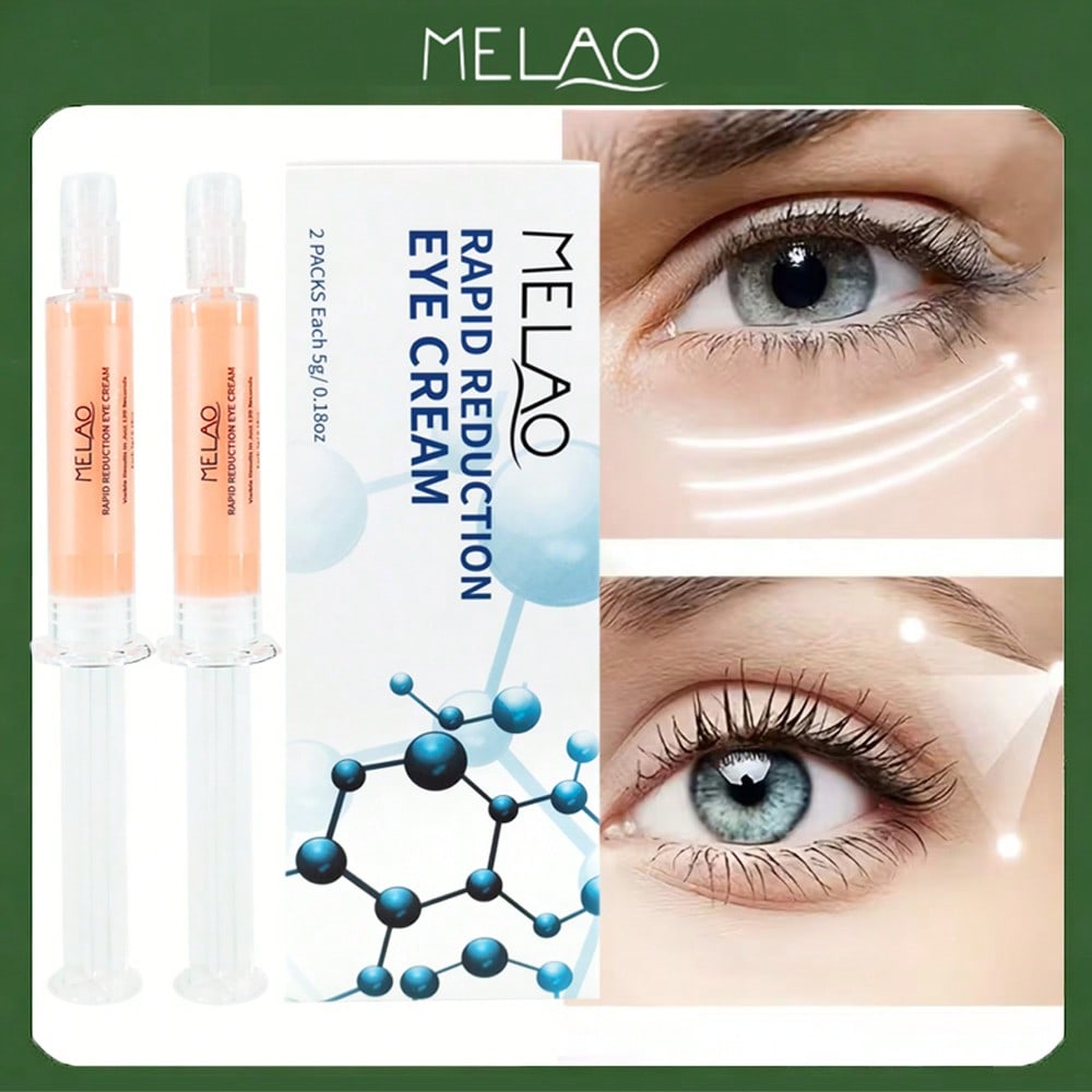 MELAO Rapid Reduction Eye Cream - Dark Circle & Puffiness Treatment, Visibly Reduce Bags and Wrinkles with Caffeine & Hyaluronic Acid