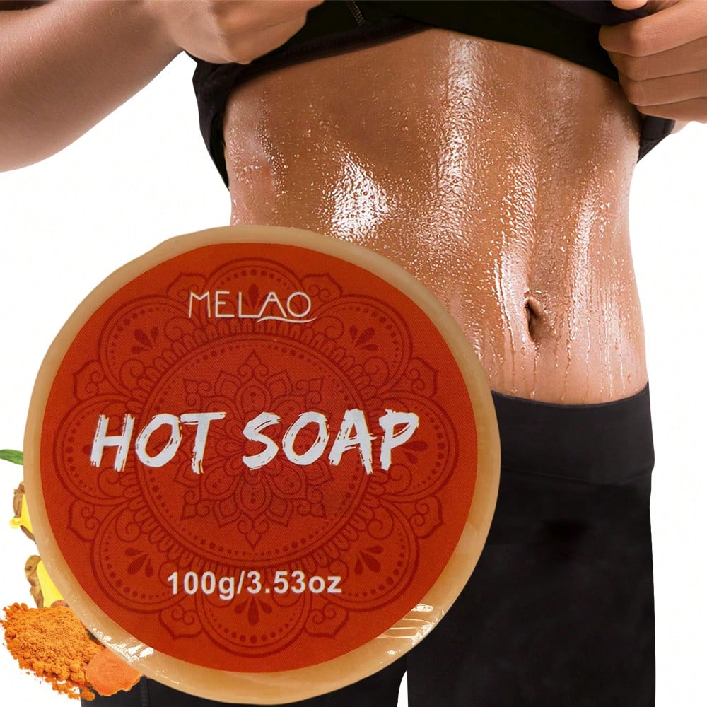 Hot Soap, MELAO Hot Soap Bar 100g, Warming Cleansing Bar for Body, Deep Cleanses & Invigorates, Refreshing for Post-Workout, Creates Warming Sensation, 100g/3.53oz