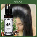 4 in 1 Hair Oil, MELAO Rosemary Jojoba Castor Oil & Biotin Hair Oil, for Dry Damaged Frizzy Hair, Nourishes & Smoothes Hair, Adds Extreme Shine & Softness, Lightweight Non-Greasy Formula, Repairs & Strengthens Hair, 60ml/2.03fl.oz