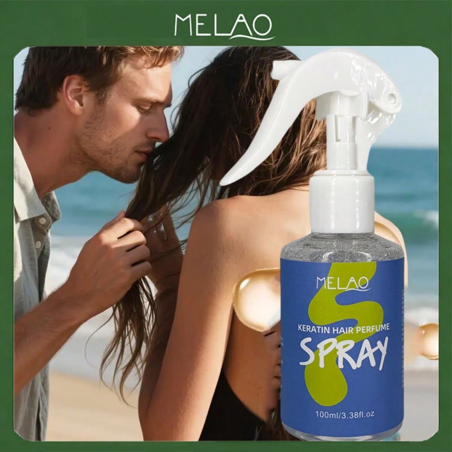 Keratin Hair Perfume Spray, MELAO Leave-In Conditioning & Fragrance Spray, for Smooth & Shiny Hair, with Keratin, Tames Frizz, Adds Lasting Scent, 100ml/3.38fl.oz