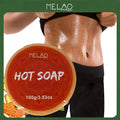 Hot Soap, MELAO Hot Soap Bar 100g, Warming Cleansing Bar for Body, Deep Cleanses & Invigorates, Refreshing for Post-Workout, Creates Warming Sensation, 100g/3.53oz