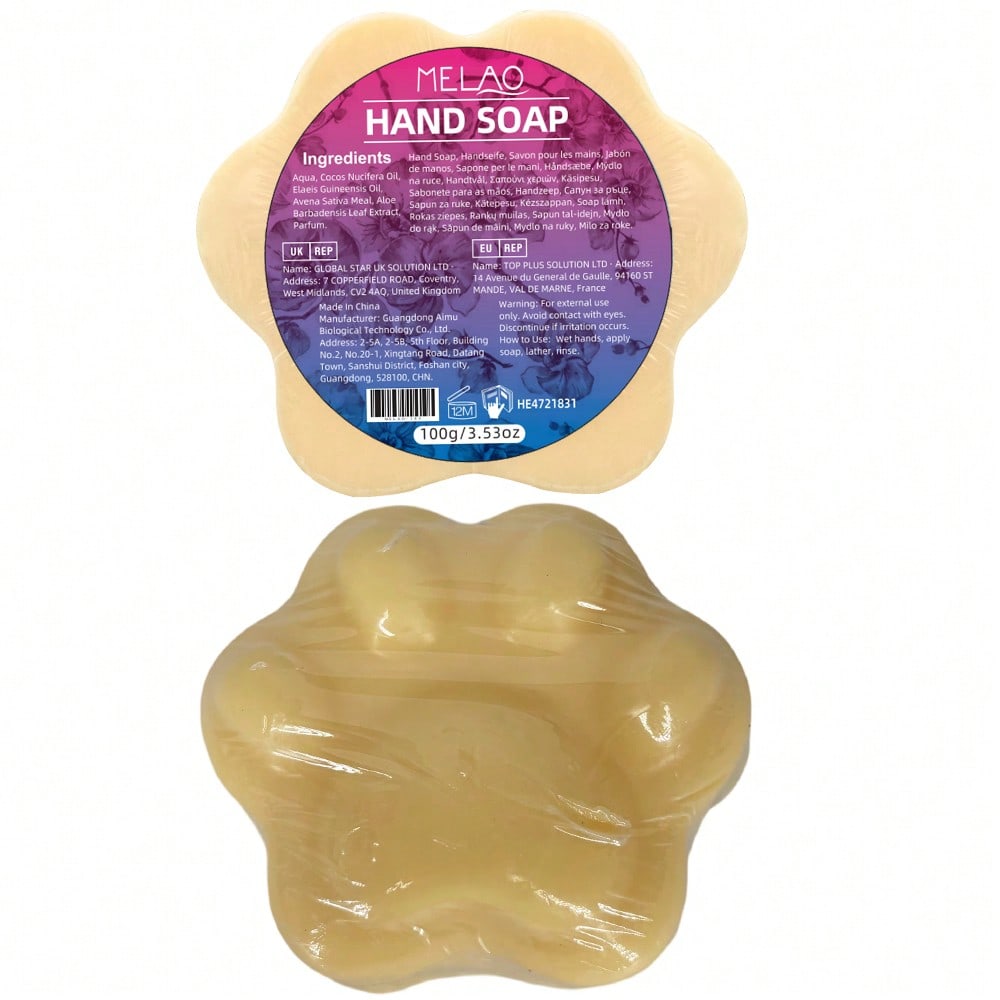 HAND SOAP, MELAO Hydrating & Cleansing Hand Soap with Coconut Oil, Oat & Aloe Vera, Gentle Formula for Soft & Clean Hands, Family Size, 100g/3.53oz