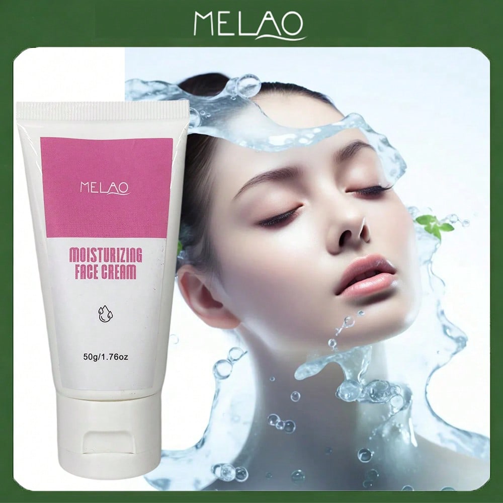 MELAO Moisturizing Face Cream, 50g Deep Hydration Day & Night Cream, Nourishing & Soothing Face Moisturizer for Dry Skin, Lightweight Non-Greasy Formula, for All Skin Types, 50g/1.76oz