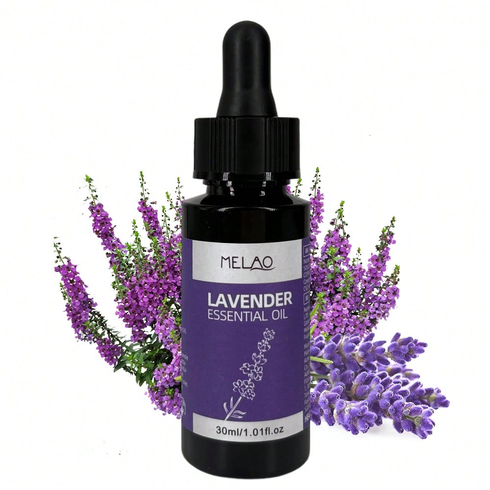 MELAO Lavender Essential Oil 30ml - Pure Natural Oil for Hair Care, Skin Moisturizing & Aromatherapy Diffuser