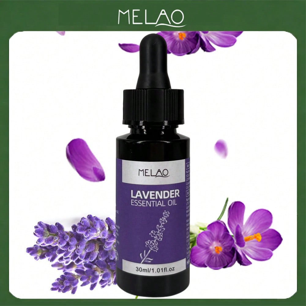MELAO Lavender Essential Oil 30ml - Pure Natural Oil for Hair Care, Skin Moisturizing & Aromatherapy Diffuser