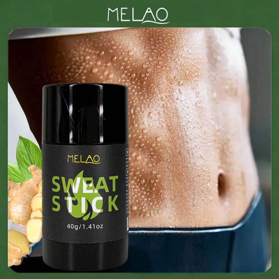 SWEAT STICK, MELAO Warming Sweat Stick 40g, Pre-Workout Body Warmer, Activates Heat & Promotes Sweating, for Gym & Sports, Portable Roll-On, 40g/1.41oz