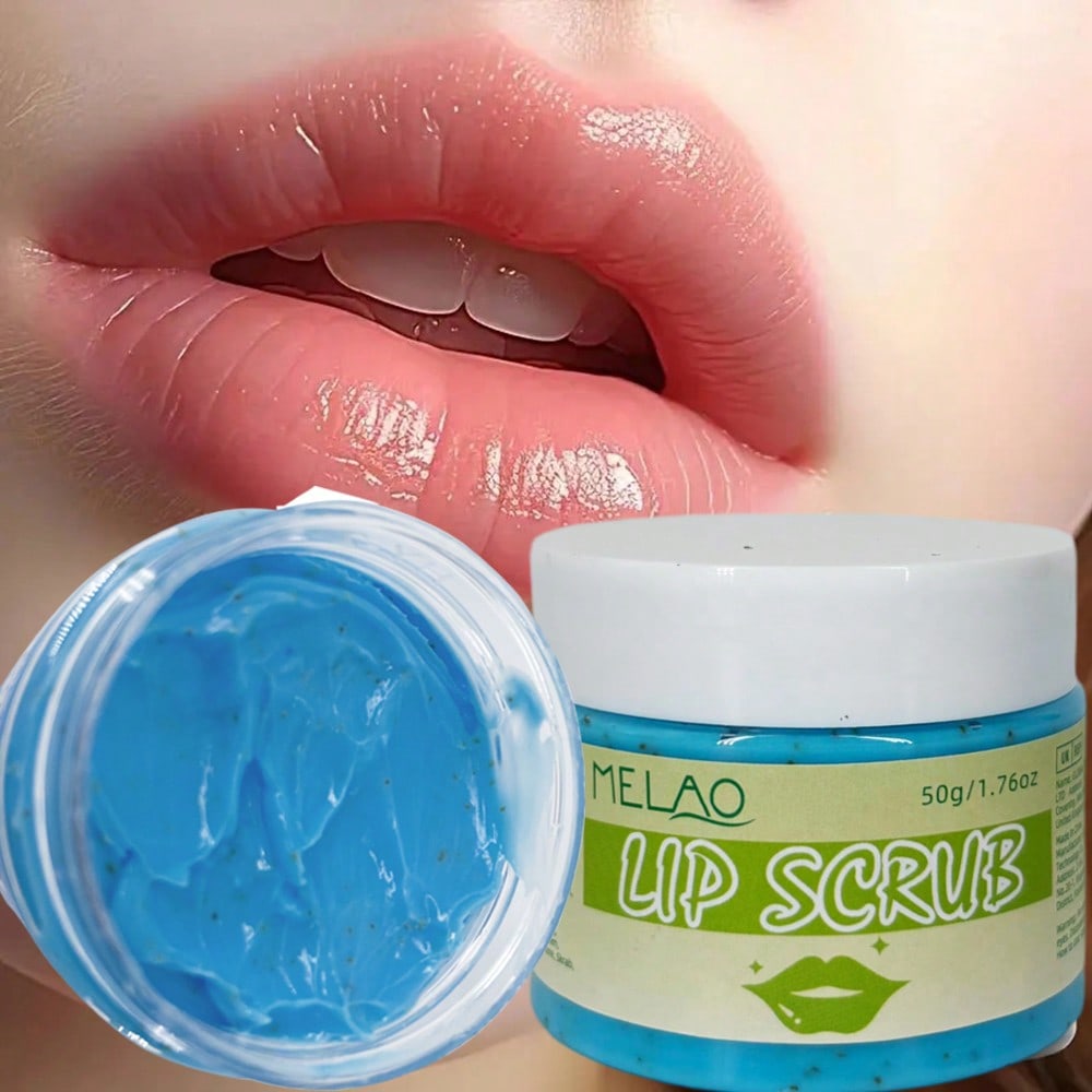 2 Pack MELAO Lip Scrub 50g, Gentle Exfoliating Lip Care, Removes Dead Skin, Moisturizes Dry Lips for Smooth, Plump Lips