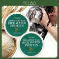 2 Pack MELAO Rice Water Protein Shampoo Bar, 60g Eco-Friendly Solid Hair Cleanser, Deep Cleanses Scalp & Hair, Strengthens Hair Texture, Leaves Hair Smooth, Shiny & Refreshed