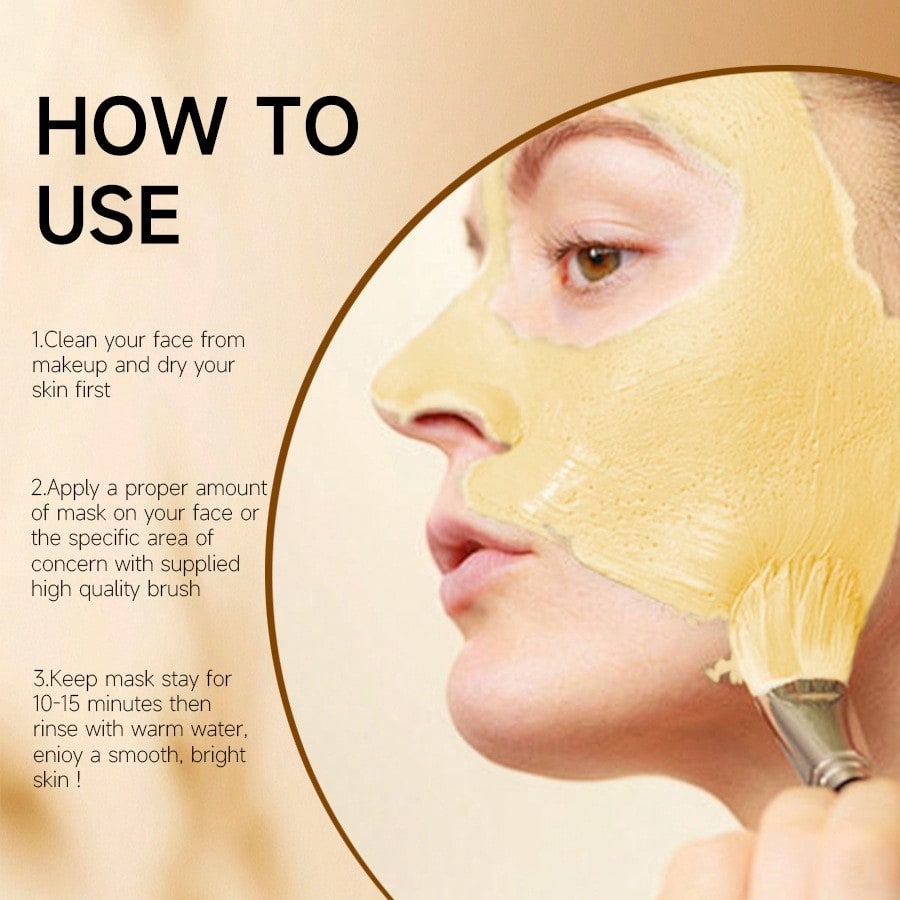 2 Pack MELAO Turmeric Vitamin C Clay Mask 100g, Deep Cleansing & Brightening Facial Mask, Purifies Pores, Absorbs Excess Oil, Refreshes & Revives Dull Skin, Leaves Skin Smooth, Clear & Radiant