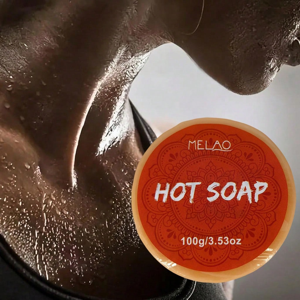 2 Pack MELAO Hot Soap 100g, Warming Body Cleanser, Creates a Gentle Heating Sensation to Promote Sweating, Deep Cleanses Skin & Leaves It Refreshed, Smooth and Energized