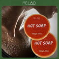 2 Pack MELAO Hot Soap 100g, Warming Body Cleanser, Creates a Gentle Heating Sensation to Promote Sweating, Deep Cleanses Skin & Leaves It Refreshed, Smooth and Energized