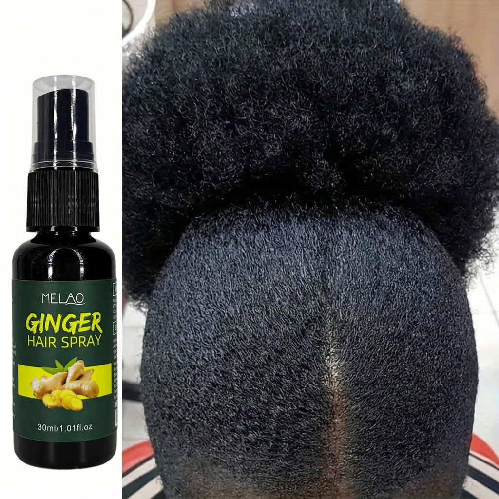 2 Pack MELAO Ginger Hair Spray 30ml, Nourishing Scalp & Hair Care Spray, Strengthens Hair Texture, Reduces Dryness & Frizz, Leaves Hair Smooth, Shiny and Healthy for All Hair Types