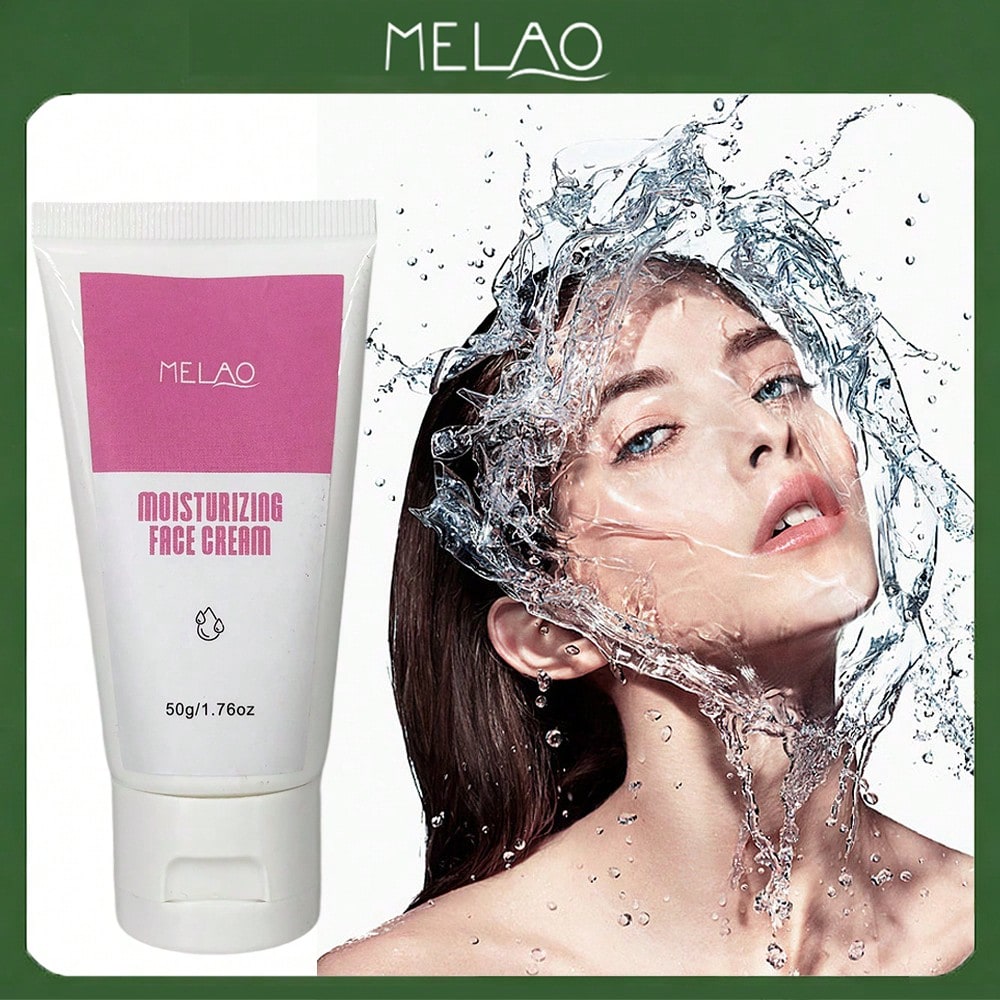 MELAO Moisturizing Face Cream, 50g Deep Hydration Day & Night Cream, Nourishing & Soothing Face Moisturizer for Dry Skin, Lightweight Non-Greasy Formula, for All Skin Types, 50g/1.76oz