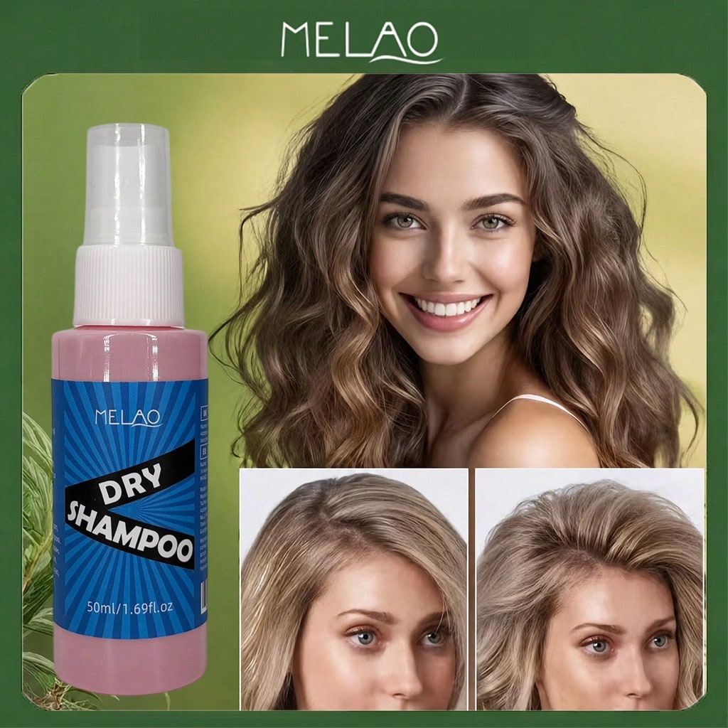 Dry Shampoo Spray, MELAO Oil Control Dry Shampoo, Refreshes Hair Instantly, for Oily & Greasy Hair, Travel Size, 50ml/1.69fl.oz