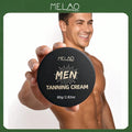 MELAO Men's Tanning Cream 80g/2.82oz, Deep Natural Sun Tanning Accelerator, Moisturizing Tanning Lotion for Men, Buildable, Streak-Free Bronze Tan