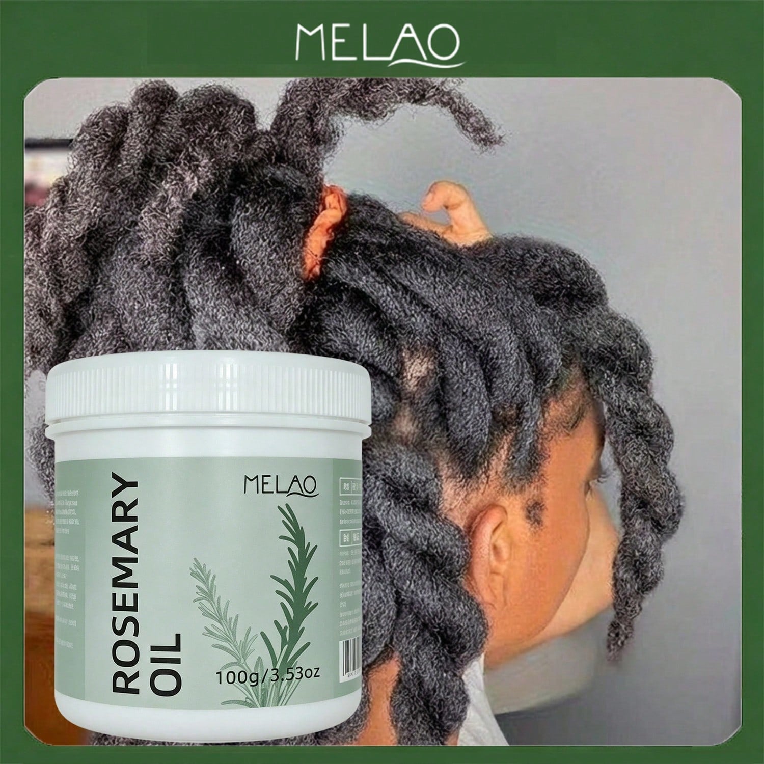 MELAO Rosemary Oil 100g/3.53oz, Pure Natural Rosemary Essential Oil for Hair, Scalp Health & Skin Care, Nourishing Oil for Hair, Scalp & Body Massage