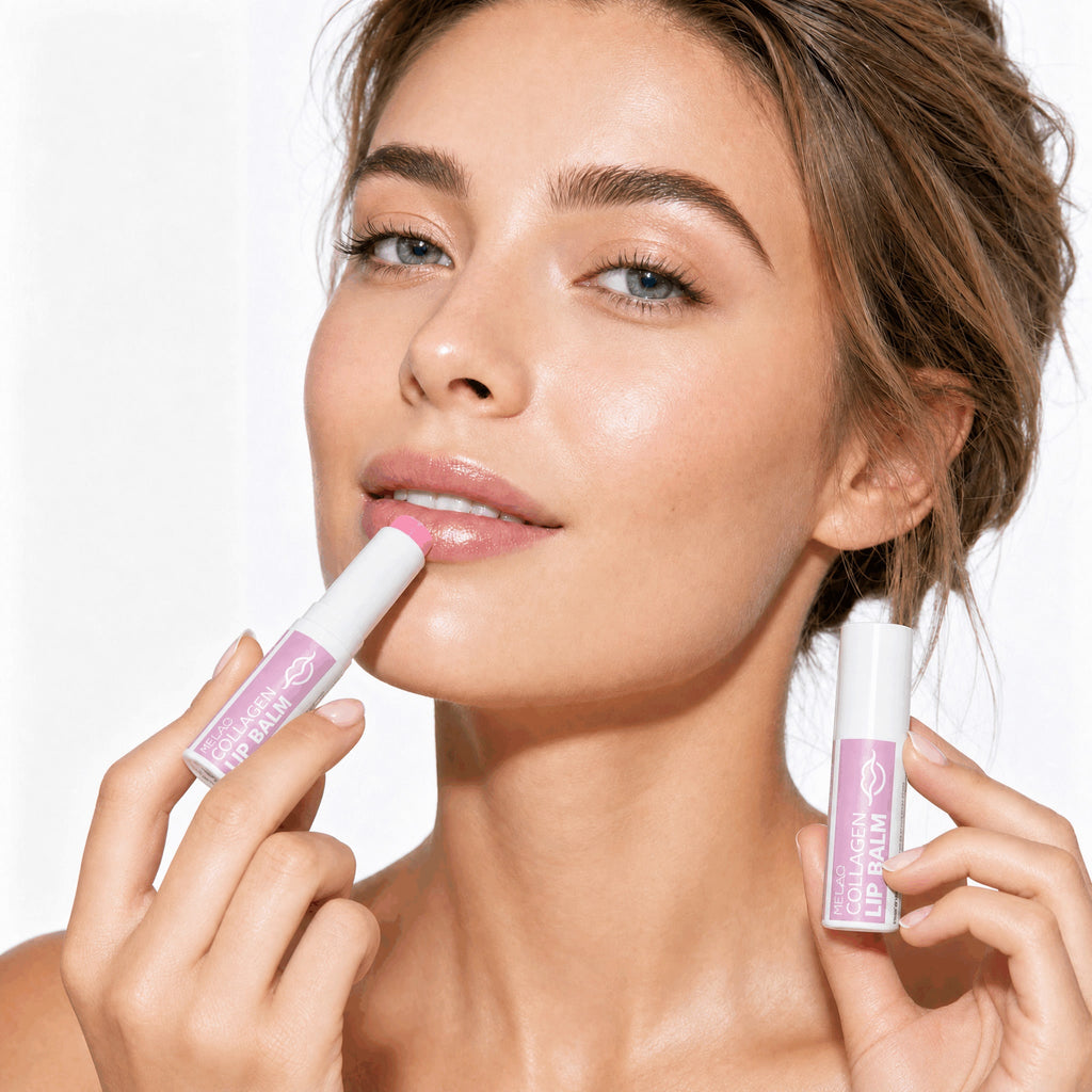 MELAO Collagen Lip Balm 5g, Moisturizing & Anti-Aging Lip Balm, Hydrates & Nourishes Dry, Cracked Lips, Reduces Fine Lines & Improves Lip Elasticity, Long-Lasting Lip Care for All Skin Types
