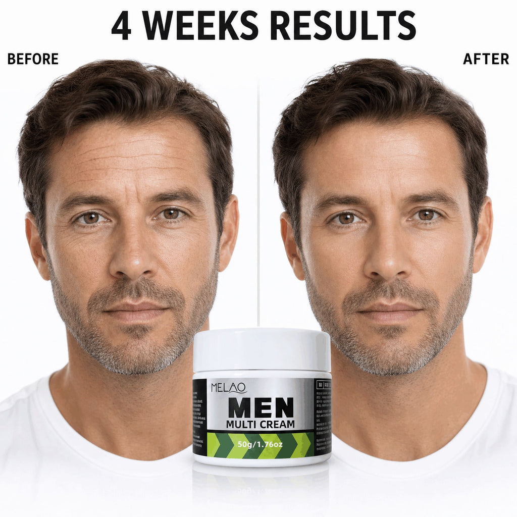 MELAO Men Multi Cream 50g/1.76oz, All-in-One Moisturizing Face & Body Cream for Men, Hydrating & Nourishing Daily Skin Care Cream