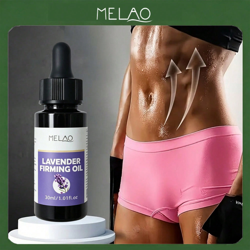 MELAO Lavender Firming Oil 30ml/1.01fl.oz, Relaxing & Tightening Body Massage Oil, Moisturizing & Nourishing Skin Firming Oil with Lavender