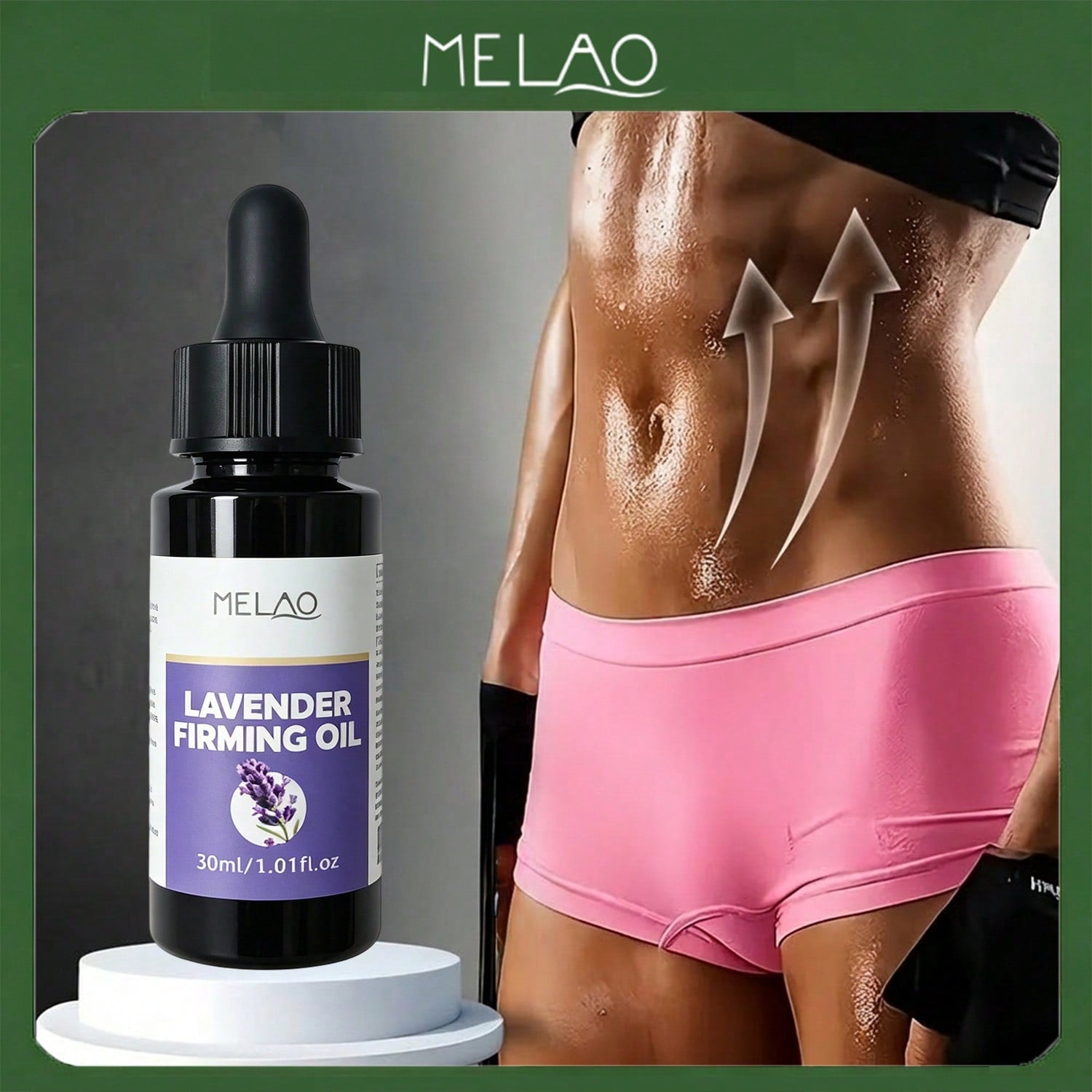 MELAO Lavender Firming Oil 30ml/1.01fl.oz, Relaxing & Tightening Body Massage Oil, Moisturizing & Nourishing Skin Firming Oil with Lavender