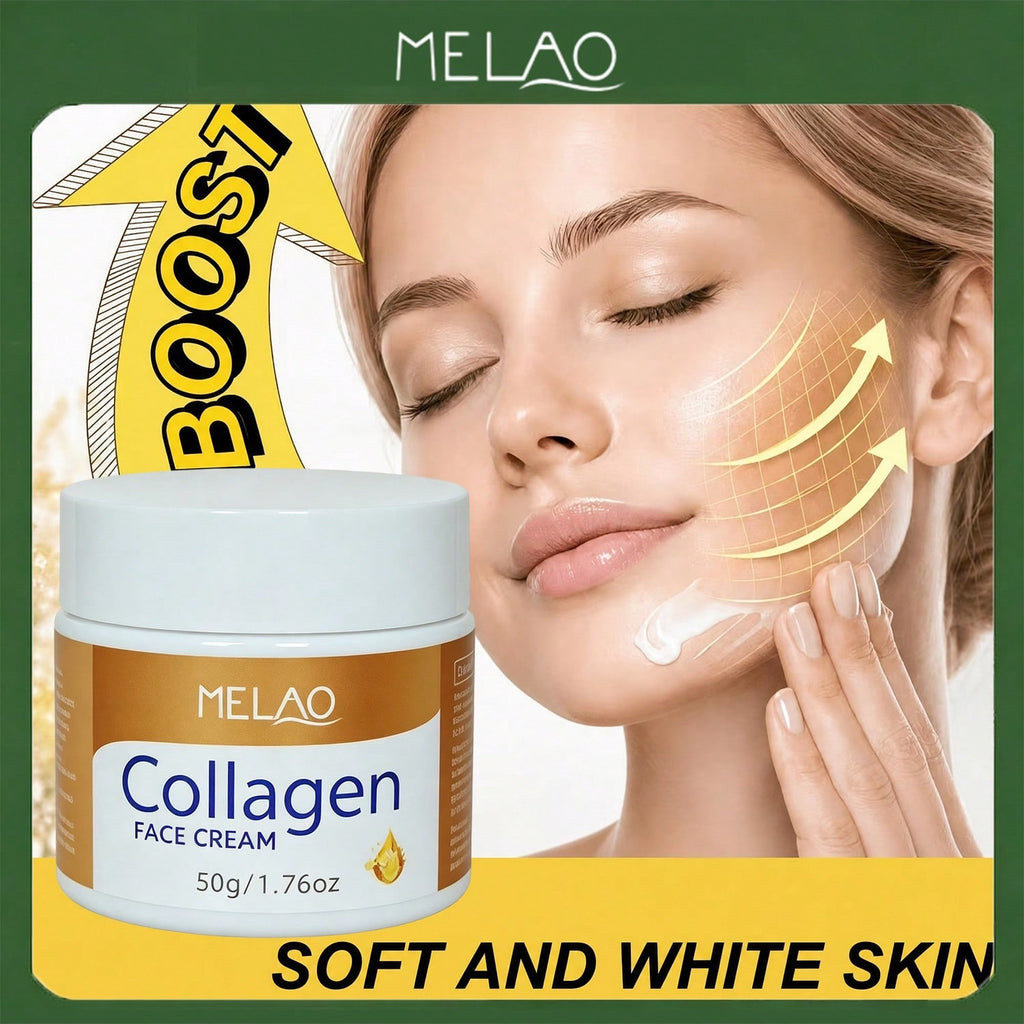 MELAO Collagen Face Cream 50g/1.76oz, Anti-Aging & Moisturizing Collagen Cream, Hydrating & Firming Facial Moisturizer for All Skin Types