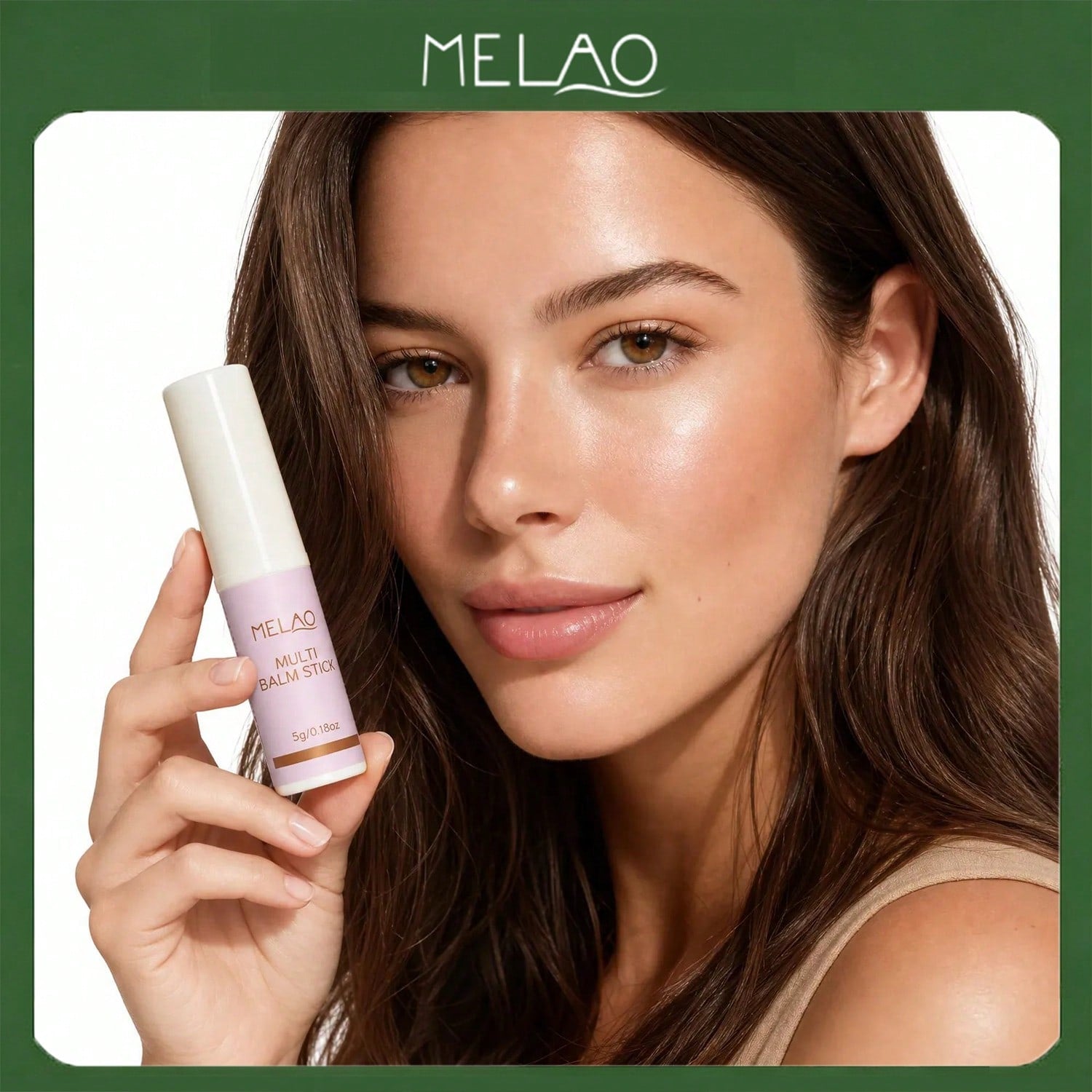 MELAO Multi Balm Stick 5g/0.18oz, All-in-One Moisturizing Balm for Lips, Cuticles & Dry Skin, Portable Multi-Use Hydrating Stick for On-the-Go Care