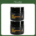 2 Pack MELAO Men Hair Removal Cream for Chest, Back & Body - Fast Acting Formula, Works in 5-8 Mins, Moisturizes & Smoothes Skin, No Irritation