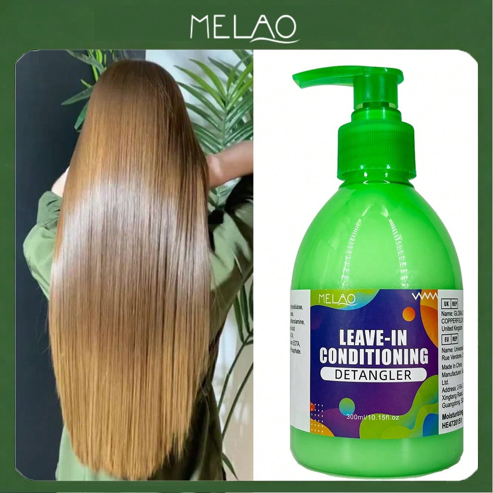 MELAO Hair Detangler Leave In Conditioner Anti Frizz, Adds Shine & Softness, Repairs Dry & Damaged Hair, Lightweight, for All Hair Types