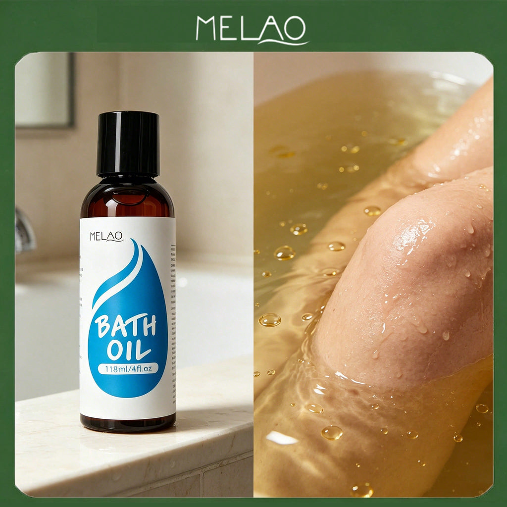 MELAO Hydrating Bath Oil 118ml/4fl.oz, Moisturizing Body Bath Oil for Dry Skin, Relaxing Nourishing Bubble Bath Skin Care Oil