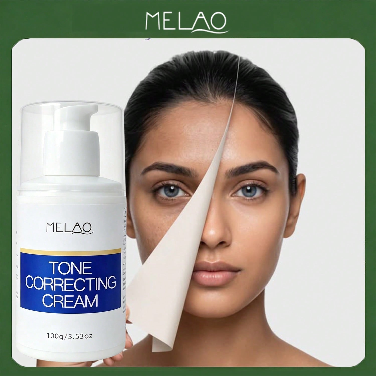 MELAO Face Tone Correcting Cream 100g/3.53oz, Facial Dark Spot Corrector, Brightens & Evens Skin Tone, Reduces Hyperpigmentation