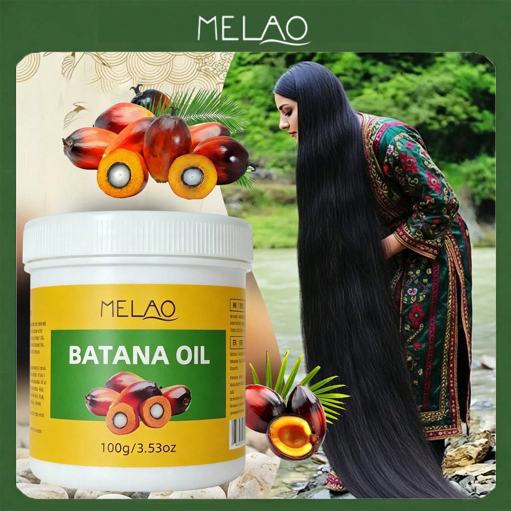MELAO Batana Oil 100g/3.53oz, Pure Natural Batana Oil for Hair, Strengthening & Repairing Damaged Hair, Nourishing Scalp & Skin Oil
