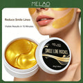 MELAO Gold Collagen Smile Line Patches 84g/2.96oz, Nasolabial Fold Anti-Wrinkle Mask Pads, Hydrate & Smooth Laugh Lines, Lift Saggy Cheek Skin