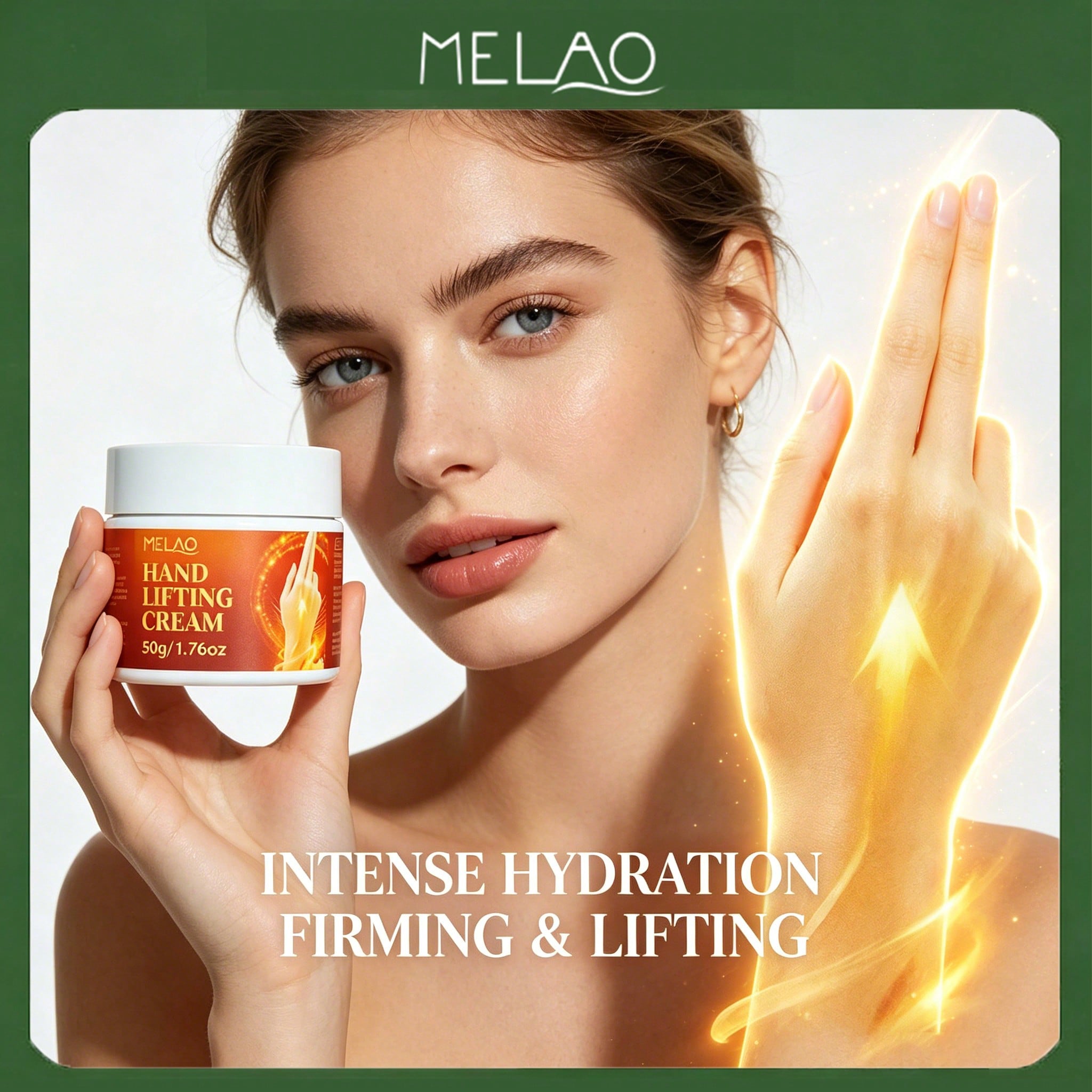 MELAO Hand Lifting Cream 50g/1.76oz, Anti-Aging Hand Tightening Moisturizer, Smooth Crepey Saggy Hand Skin, Reduce Wrinkles & Brighten Dry Rough Hands