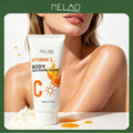 MELAO Vitamin C Body Whitening Cream 100g/3.53oz, Brightening Body Lotion, Fade Dark Spots & Uneven Tone, Deep Hydrating Moisturizer for Dry Rough Full Body Skin