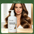 MELAO Keratin Hair Mask 250g/8.82oz, Deep Conditioning Repair Hair Mask, Tame Frizz & Restore Silky Shine for Dry Damaged Hair