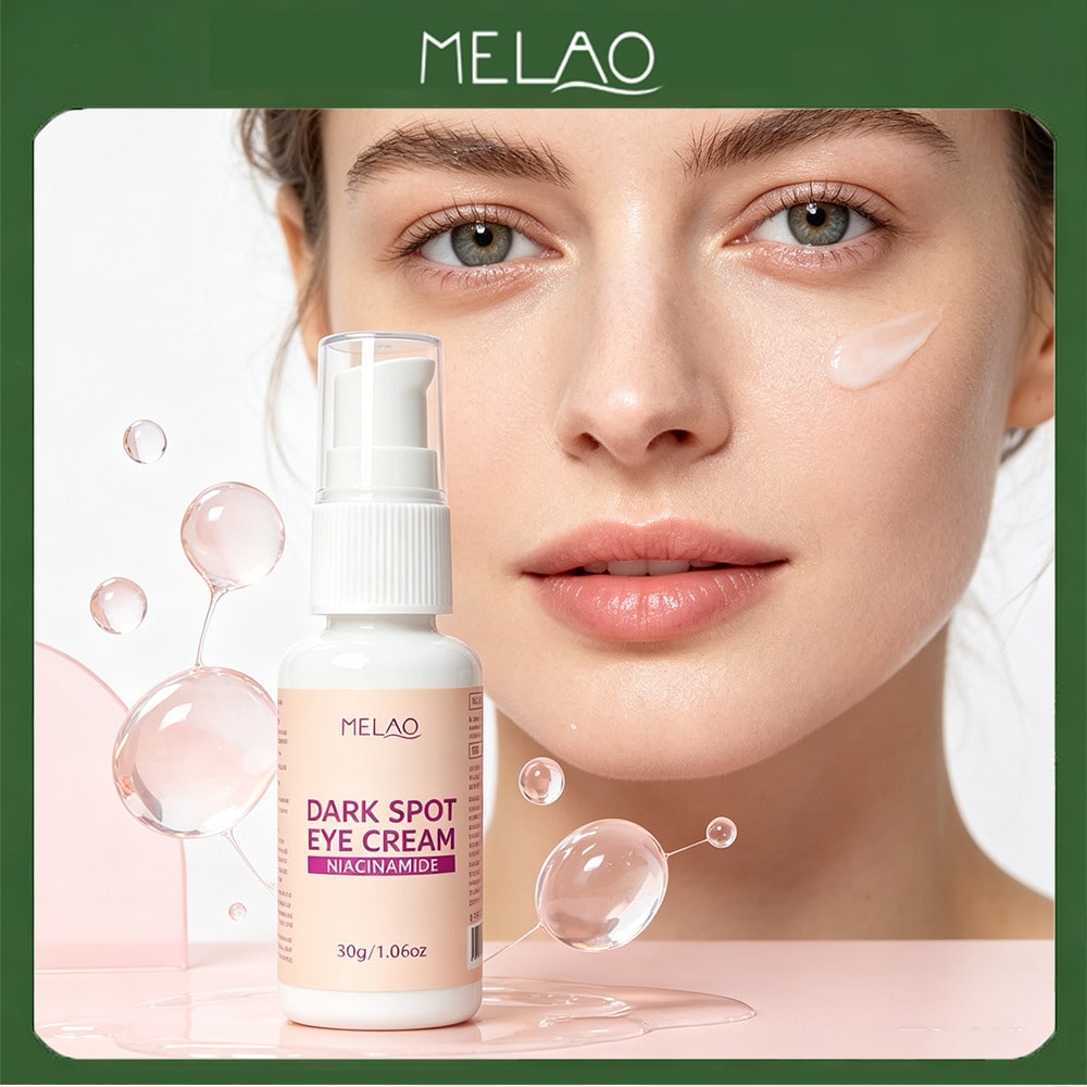 MELAO Niacinamide Daily Eye Cream 30g/1.06oz, Under Eye Hydrating Moisturizer, Improve Dull Eye Skin & Smooth Dry Fine Lines