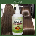 MELAO Moroccan Argan Oil Hair Cream, Nourishing Hair Moisturizer for Dry Frizzy Hair, Smooth & Soften Hair, Add Shine, Daily Hair Care Cream with Pump, 250g/8.82oz