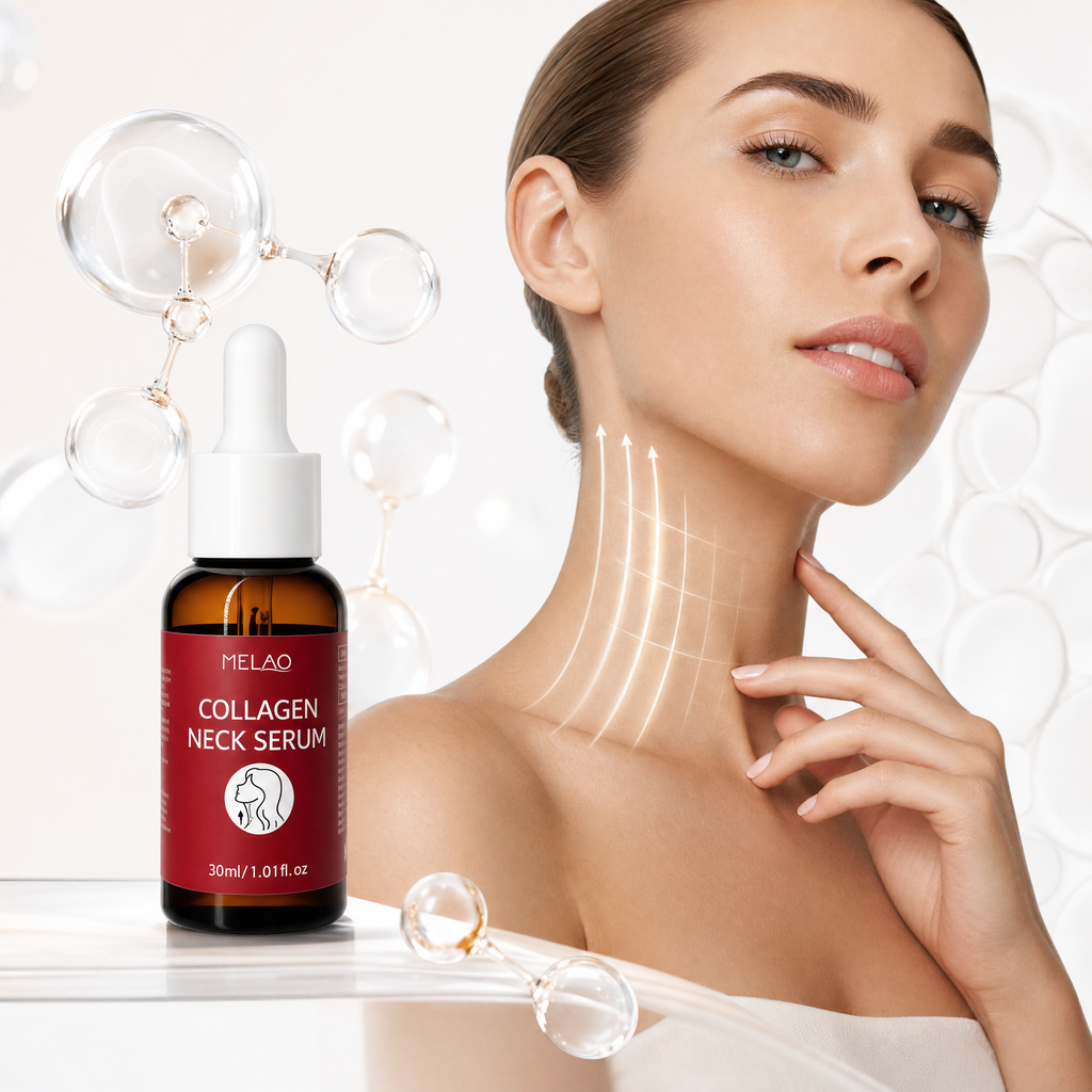 MELAO MELAO Collagen Neck Serum, Hydrating & Firming Neck Essence, Anti-Aging Skin Care Serum for Tightening, Smoothing Fine Lines & Moisturizing, Daily Neck Lotion for Youthful-Looking Skin, 30ml