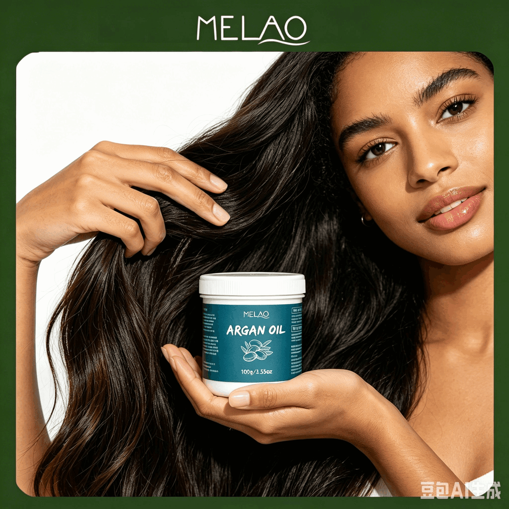 MELAO Argan Oil Hair Mask 100g - Deep Repair & Hydration for Dry Damaged Hair, Frizz Control & Shine Enhancer
