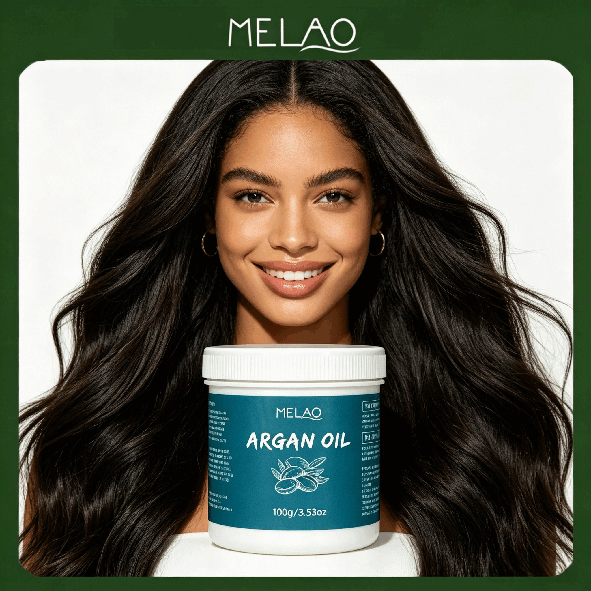 MELAO Argan Oil Hair Mask 100g - Deep Repair & Hydration for Dry Damaged Hair, Frizz Control & Shine Enhancer
