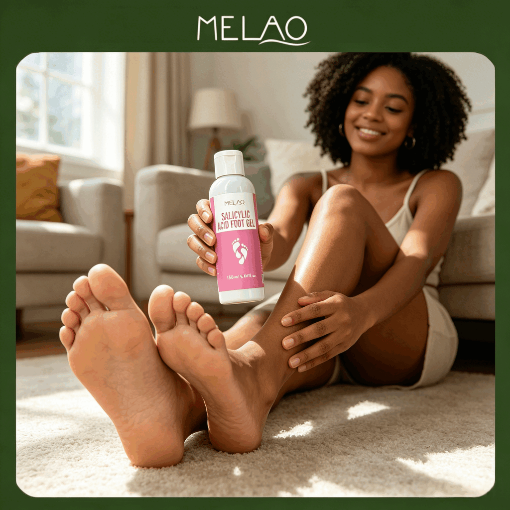 MELAO Salicylic Acid Foot Gel - Dead Skin & Callus Remover, Exfoliating Treatment for Rough Cracked Feet, Softens Heels, 150ml