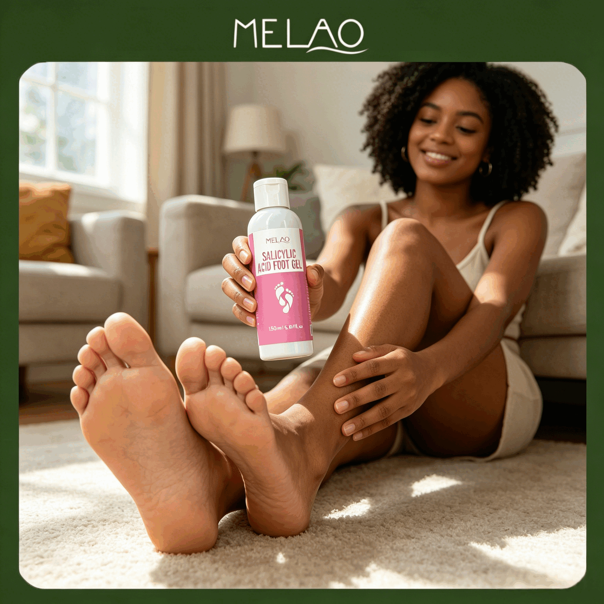 MELAO Salicylic Acid Foot Gel - Dead Skin & Callus Remover, Exfoliating Treatment for Rough Cracked Feet, Softens Heels, 150ml