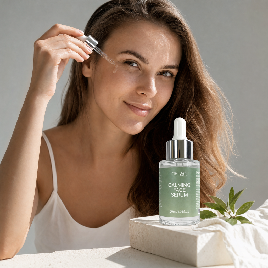 MELAO Calming Face Serum, Soothing &amp; Hydrating Facial Essence for Sensitive &amp; Irritated Skin, Daily Skin Care Serum to Reduce Redness, Calm Discomfort &amp; Support a Healthy, Balanced-Looking Complexion, 30ml