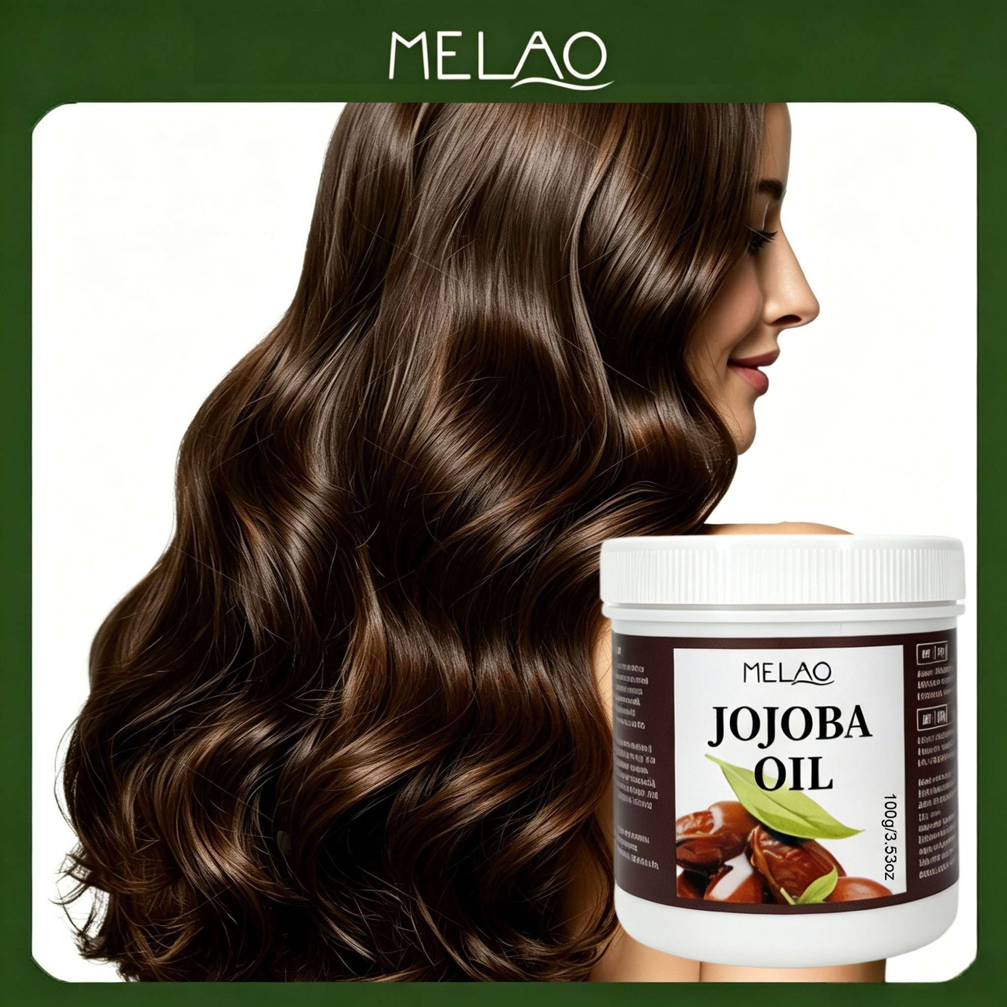 MELAO Pure Jojoba Oil 100g - Natural Moisturizer for Face, Hair & Body, Deep Hydration, Multipurpose Skin & Hair Care