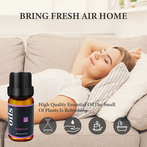 8 Kinds Of Essential Oils, MELAO Aromatherapy Essential Oil Kit For Diffuser, Humidifiers, Massage, Aromatherapy, Candle Making, Skin And Hair