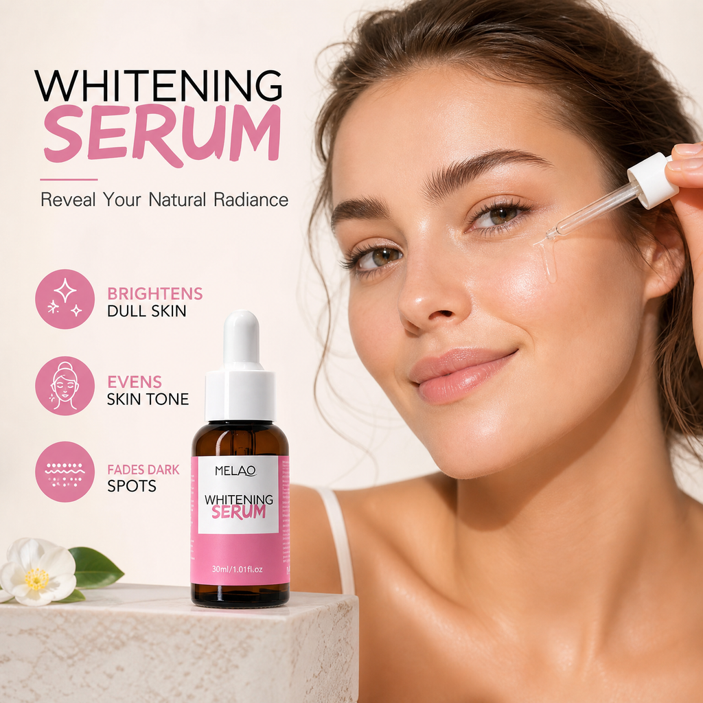MELAO Whitening Face & Body Serum, Hydrating & Glow-Boosting Serum for Even Skin Tone, Daily Skin Care Serum, 30ml