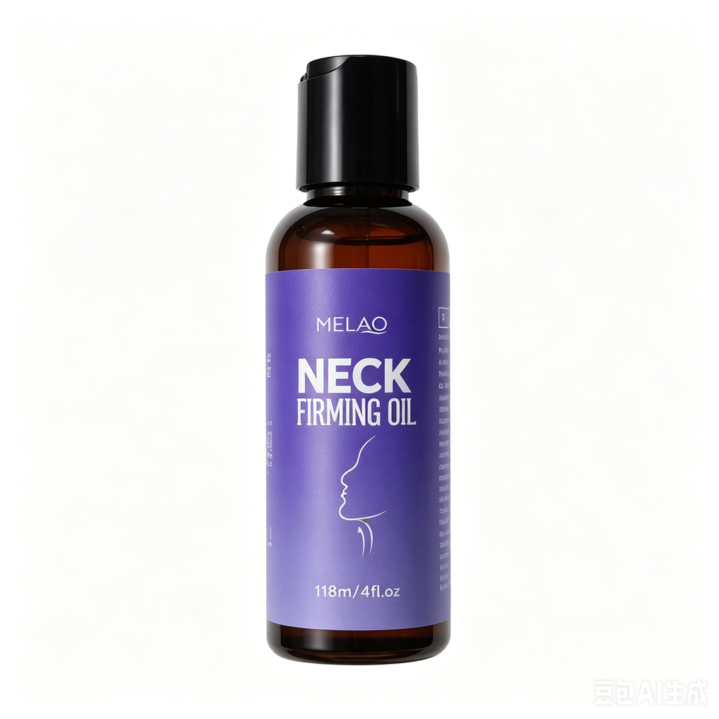 MELAO Neck Firming Oil 118ml/4fl.oz, Anti-Aging & Skin Tightening Massage Oil for Neck, Nourishing Oil to Reduce Fine Lines & Improve Elasticity